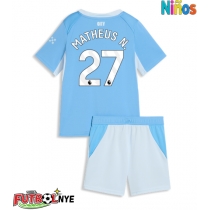 Camiseta Manchester City Matheus Nunes #27 Primera Equipación para niños 2026-27 manga corta (+ pantalones cortos)